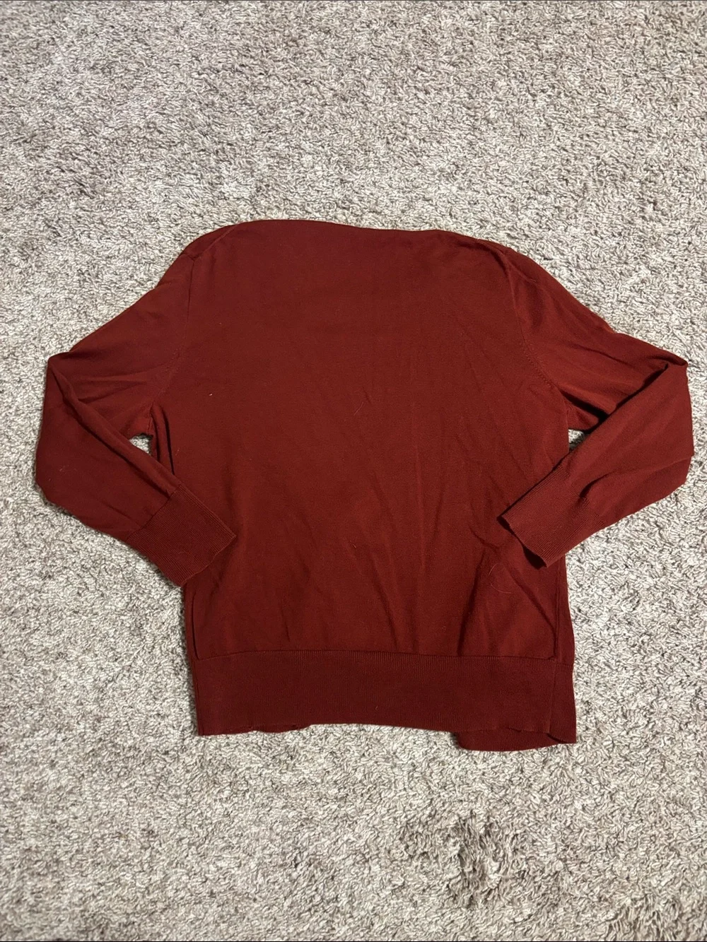 Women’s Crewneck eButton Cardigan Sweater - Brick Red